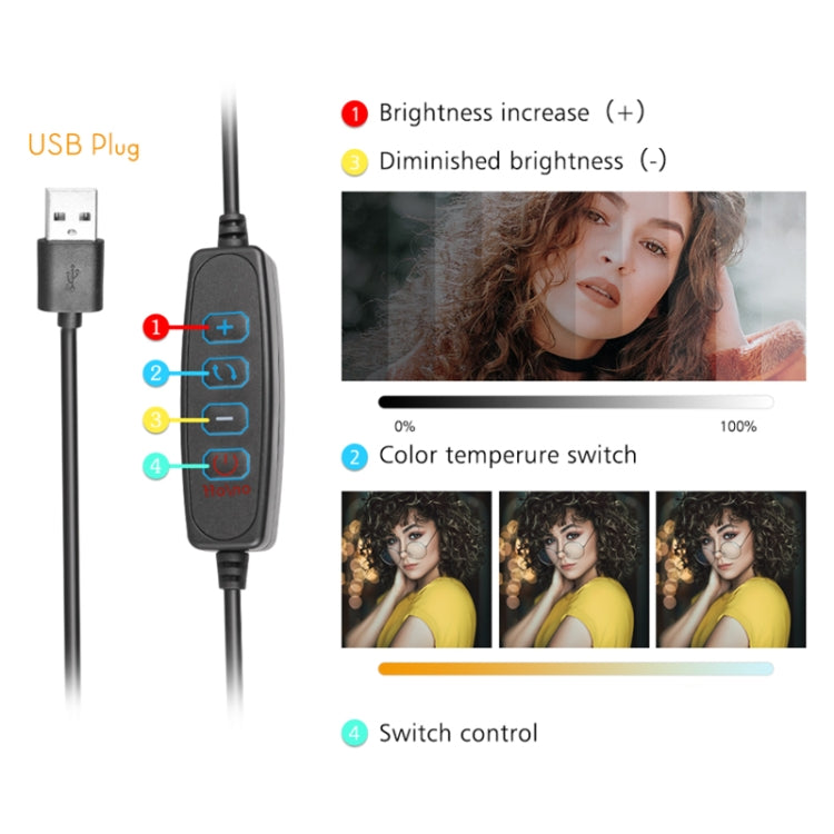 6 Inch 3200-5500K Three-color Temperature Photography Flat-panel Live Fill Light,Spec: 30cm Bracket - Selfie Light by PMC TechLife | Online Shopping South Africa | PMC TechLife | Buy Now Pay Later Mobicred