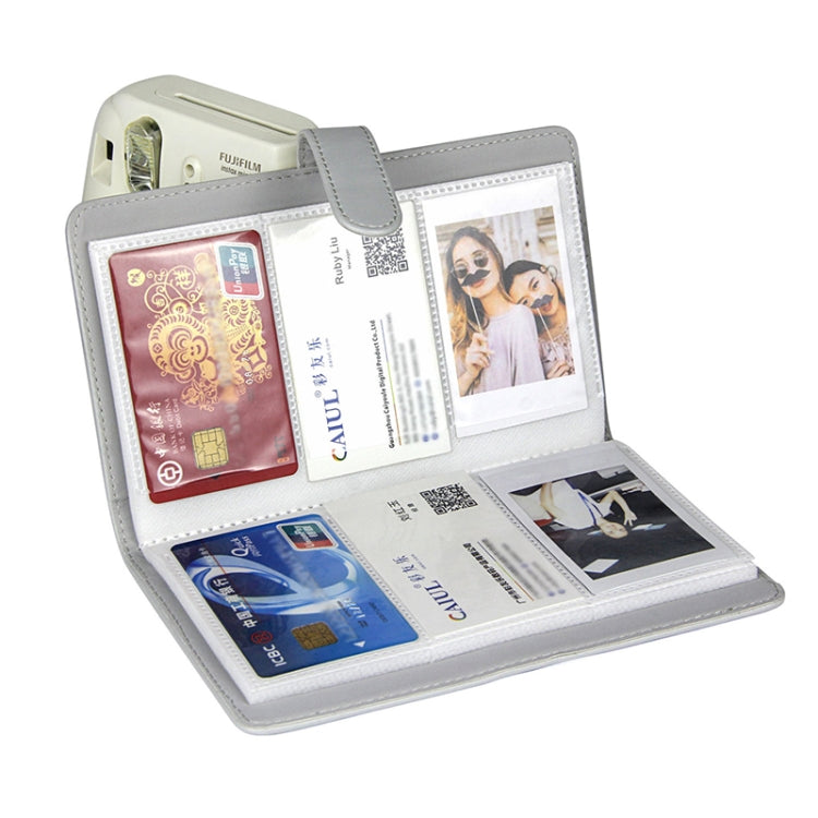 96 Photos Album PU Leather Storage Clip Card Holder Books(Gray) - Photo Albums & Photo Frames by PMC Jewellery | Online Shopping South Africa | PMC Jewellery