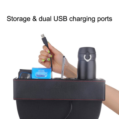 SUSISUN SNH010 Car Seat Gap Storage Box, Style:Positive Drive USB Charging(Black) - Stowing Tidying by SUSISUN | Online Shopping South Africa | PMC Jewellery | Buy Now Pay Later Mobicred