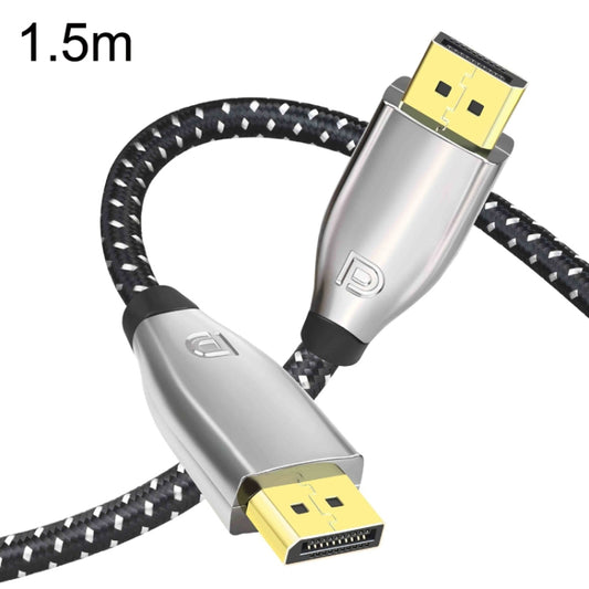 1.5m 1.4 Version DP Cable Gold-Plated Interface 8K High-Definition Display Computer Cable OD6.0MM 30AWG With Nylon Mesh(Gray) -  by PMC Jewellery | Online Shopping South Africa | PMC Jewellery | Buy Now Pay Later Mobicred