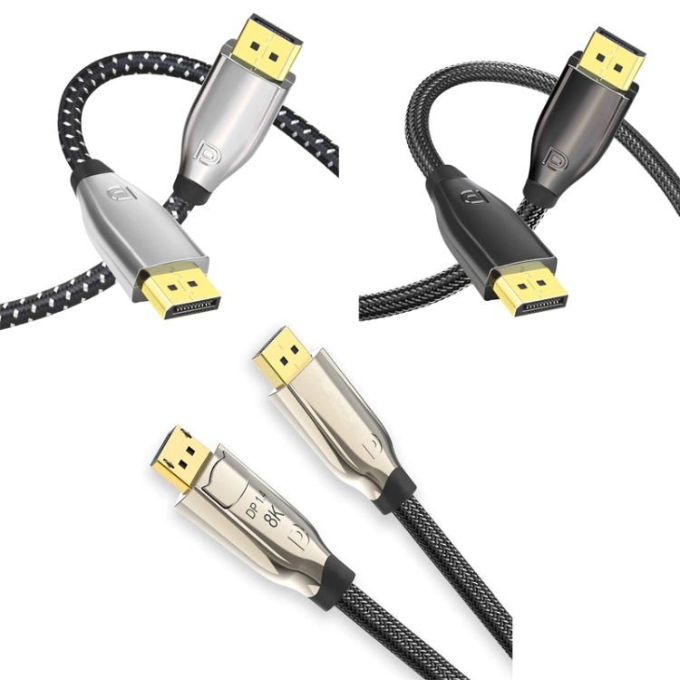 3m 1.4 Version DP Cable Gold-Plated Interface 8K High-Definition Display Computer Cable OD6.0MM 30AWG With Nylon Mesh(Black) -  by PMC Jewellery | Online Shopping South Africa | PMC Jewellery | Buy Now Pay Later Mobicred