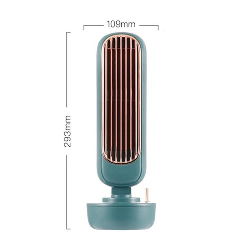 Retro Humidification Tower Fan USB Leafless Fan Water Cooling Spray Humidification Desktop Fan Cooler(White) - Electric Fans by PMC Jewellery | Online Shopping South Africa | PMC Jewellery | Buy Now Pay Later Mobicred