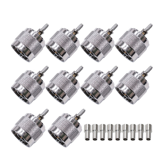 10pcs NJ-1.5 For RG316/RG174/LMR N Type Plug Connector Low Loss RF Coaxial Connector - Connectors by PMC Jewellery | Online Shopping South Africa | PMC Jewellery | Buy Now Pay Later Mobicred