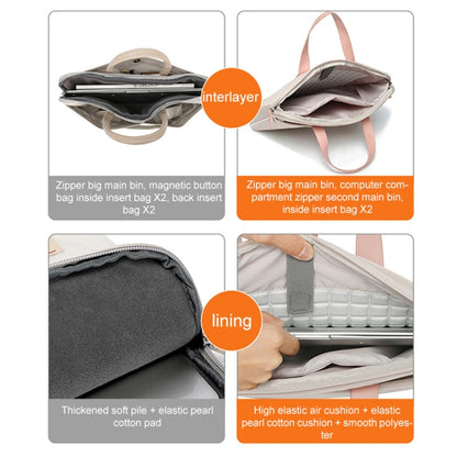 For MacBook 15.6-16.1 Inches MAHOO 10188 Ultra-Thin Hand Computer Bag Messenger Laptop Bag, Color:Gray+Gray Mouse Pad - 15.6 - 17 inch by PMC Jewellery | Online Shopping South Africa | PMC Jewellery | Buy Now Pay Later Mobicred