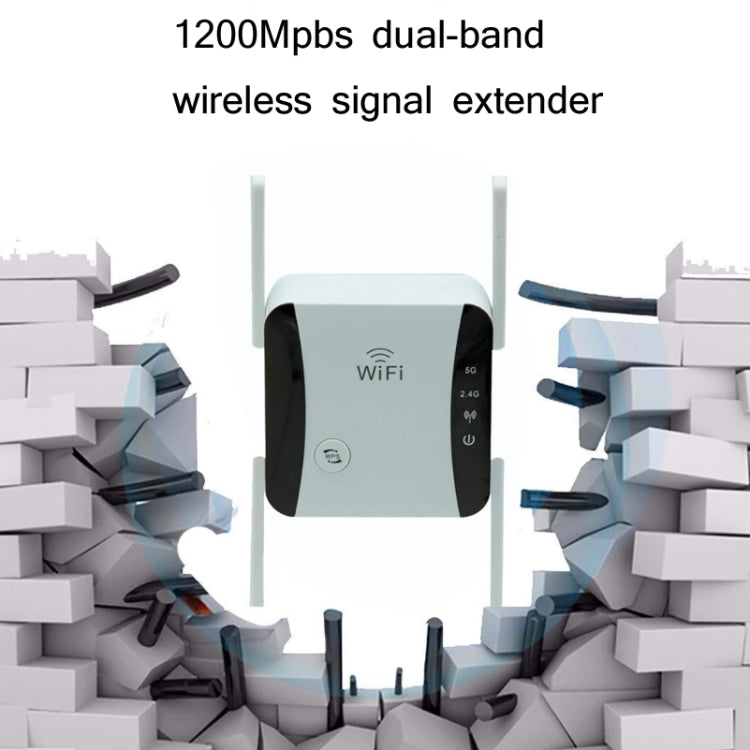 KP1200 1200Mbps Dual Band 5G WIFI Amplifier Wireless Signal Repeater, Specification:AU Plug(White) - Broadband Amplifiers by PMC Jewellery | Online Shopping South Africa | PMC Jewellery | Buy Now Pay Later Mobicred