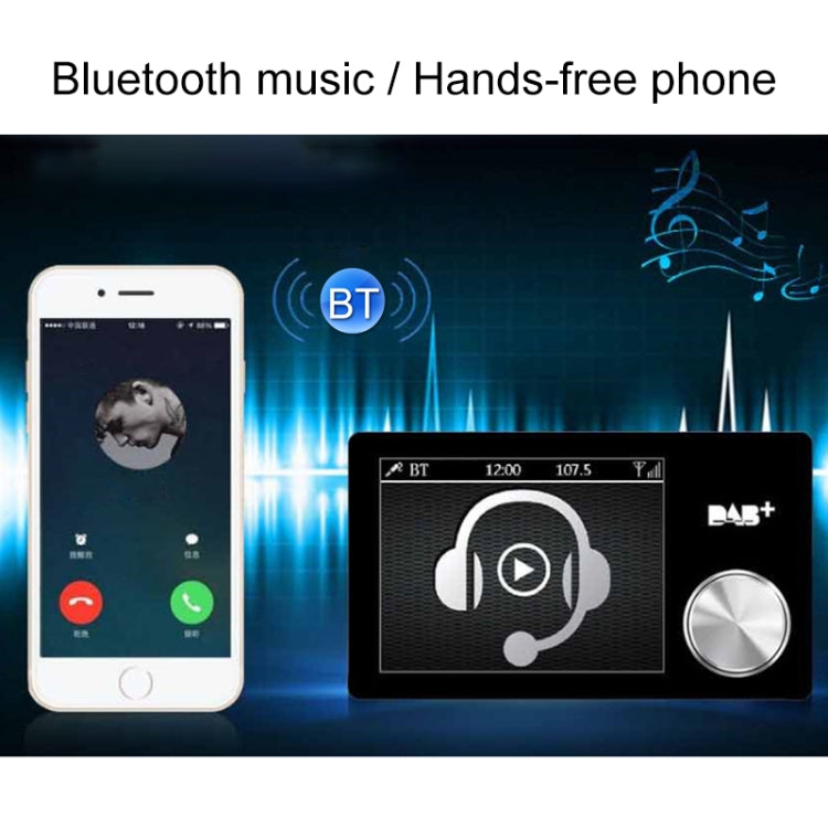 2.8 inch Car DAB+Digital Broadcasting Colorful Screen Receiver FM Forwarding AUX Output - Bluetooth Car Kits by PMC Jewellery | Online Shopping South Africa | PMC Jewellery | Buy Now Pay Later Mobicred