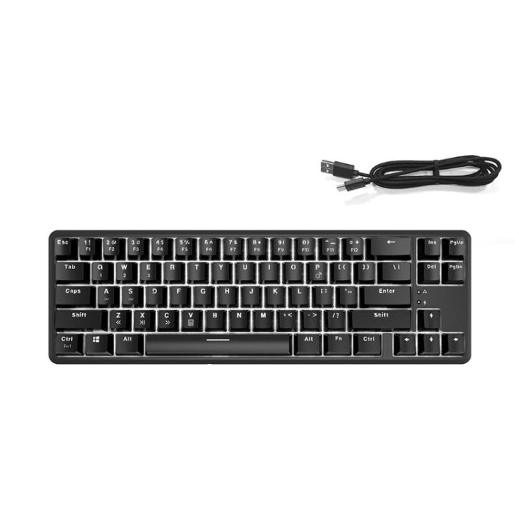 Ajazz K680T Mini USB Wired Dual-mode Charging 68-keys Laptop Bluetooth Mechanical Keyboard, Cable Length: 1.6m, Style:Green Shaft(Black) - Wired Keyboard by Ajazz | Online Shopping South Africa | PMC Jewellery | Buy Now Pay Later Mobicred