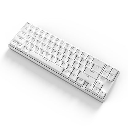 Ajazz K680T Mini USB Wired Dual-mode Charging 68-keys Laptop Bluetooth Mechanical Keyboard, Cable Length: 1.6m, Style:Green Shaft(White) - Wired Keyboard by Ajazz | Online Shopping South Africa | PMC Jewellery | Buy Now Pay Later Mobicred