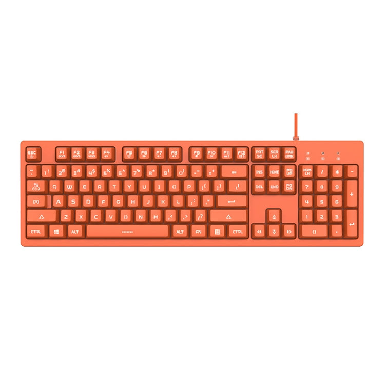 Ajazz DKS100 104 Keys Office Luminous Game Tea Axis Mechanical Keyboard, Cable Length: 1.5m(Orange) - Wired Keyboard by Ajazz | Online Shopping South Africa | PMC Jewellery | Buy Now Pay Later Mobicred