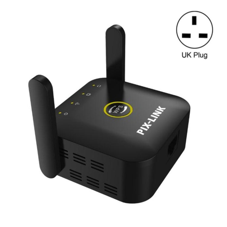 PIX-LINK WR22 300Mbps Wifi Wireless Signal Amplification Enhancement Extender, Plug Type:UK Plug(Black) - Wireless Routers by PIX-LINK | Online Shopping South Africa | PMC Jewellery | Buy Now Pay Later Mobicred