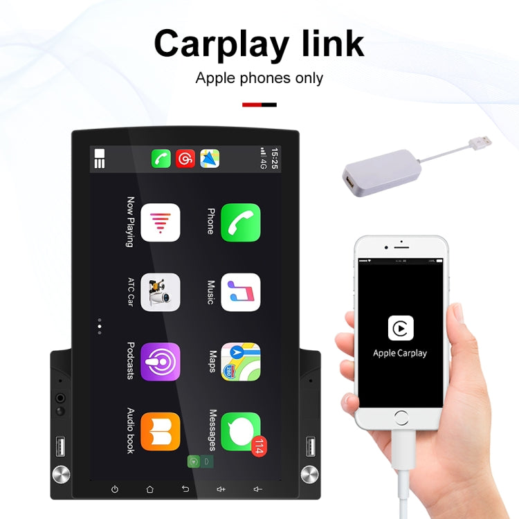 9.7 inch Vertical Screen HD 2.5D Glass Car MP5 Player Android Navigation All-in-one Machine, Specification:Standard+8 Lights Camera - Car MP3 & MP4 & MP5 by PMC Jewellery | Online Shopping South Africa | PMC Jewellery | Buy Now Pay Later Mobicred