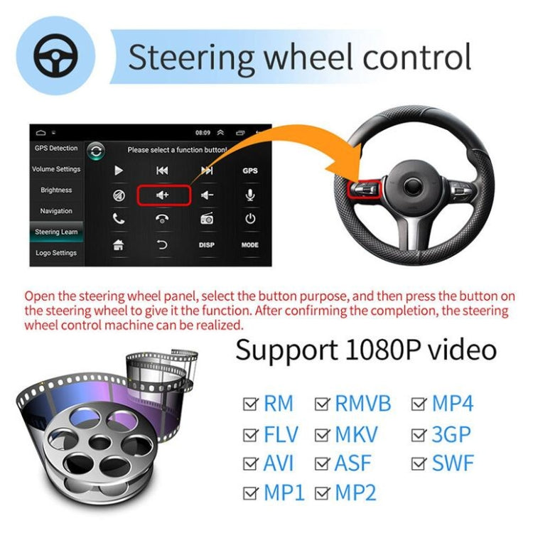 Universal Machine Android Smart Navigation Car Navigation DVD Reversing Video Integrated Machine, Size:10inch 1+16G, Specification:Standard - Car DVD by PMC TechLife | Online Shopping South Africa | PMC TechLife | Buy Now Pay Later Mobicred