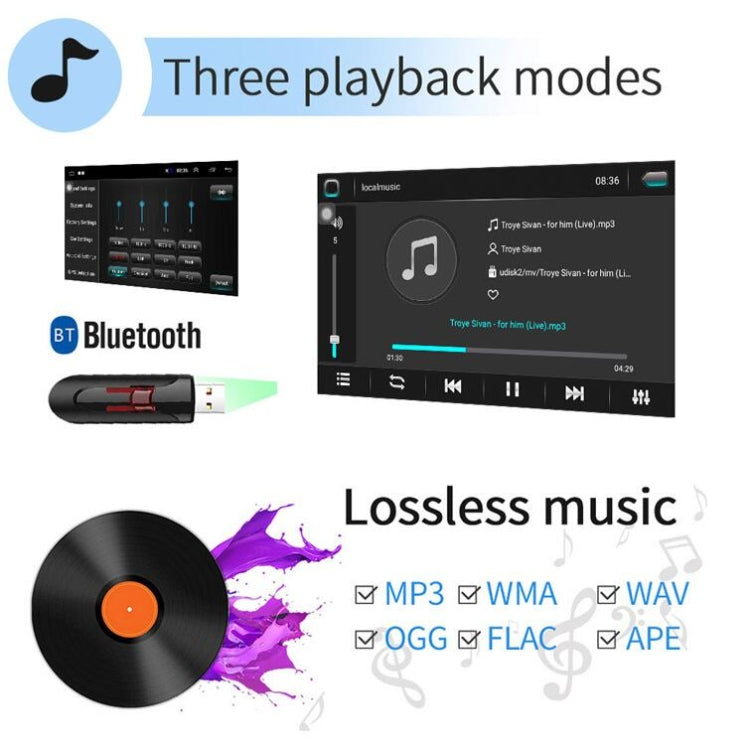 Universal Machine Android Smart Navigation Car Navigation DVD Reversing Video Integrated Machine, Size:10inch 1+16G, Specification:Standard+8 Lights Camera - Car DVD by PMC TechLife | Online Shopping South Africa | PMC TechLife | Buy Now Pay Later Mobicred