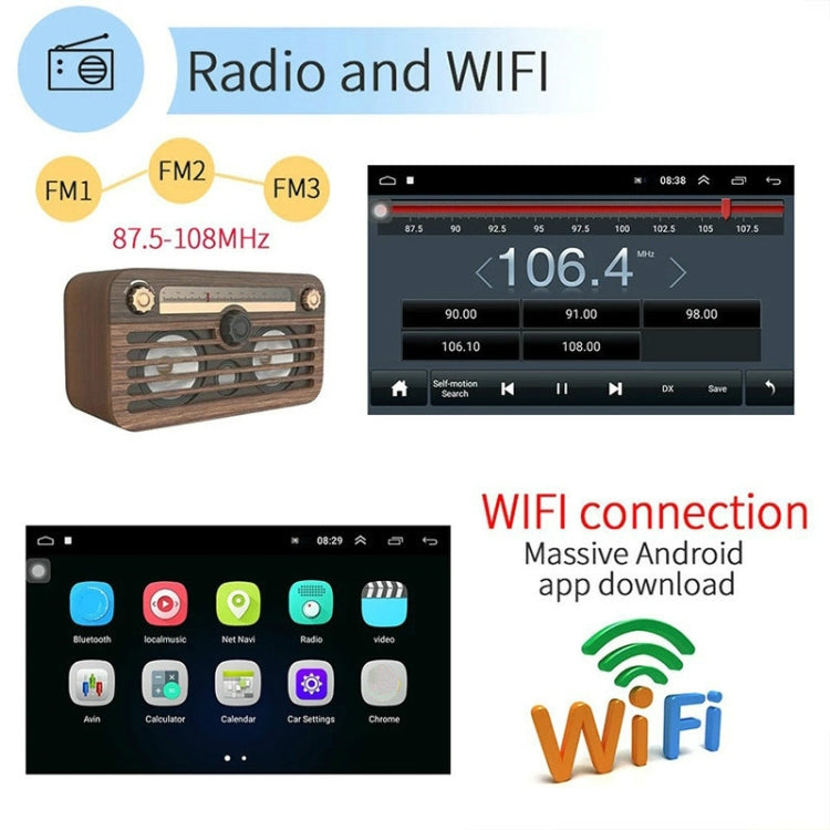 Universal Machine Android Smart Navigation Car Navigation DVD Reversing Video Integrated Machine, Size:10inch 1+16G, Specification:Standard+8 Lights Camera - Car DVD by PMC TechLife | Online Shopping South Africa | PMC TechLife | Buy Now Pay Later Mobicred