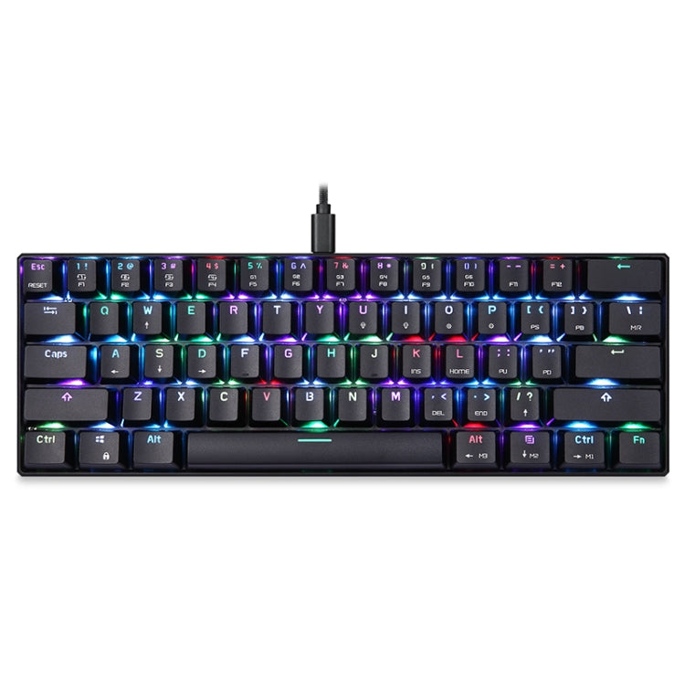 MOTOSPEED CK61 61 Keys  Wired Mechanical Keyboard RGB Backlight with 14 Lighting Effects, Cable Length: 1.5m, Colour: Green Shaft - Wired Keyboard by MOTOSPEED | Online Shopping South Africa | PMC Jewellery | Buy Now Pay Later Mobicred