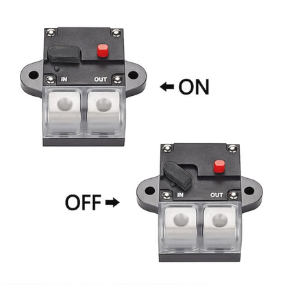 250A Auto Circuit Breaker Car Audio Fuse Holder Power Insurance Automatic Switch(Black) - Fuse by PMC Jewellery | Online Shopping South Africa | PMC Jewellery | Buy Now Pay Later Mobicred