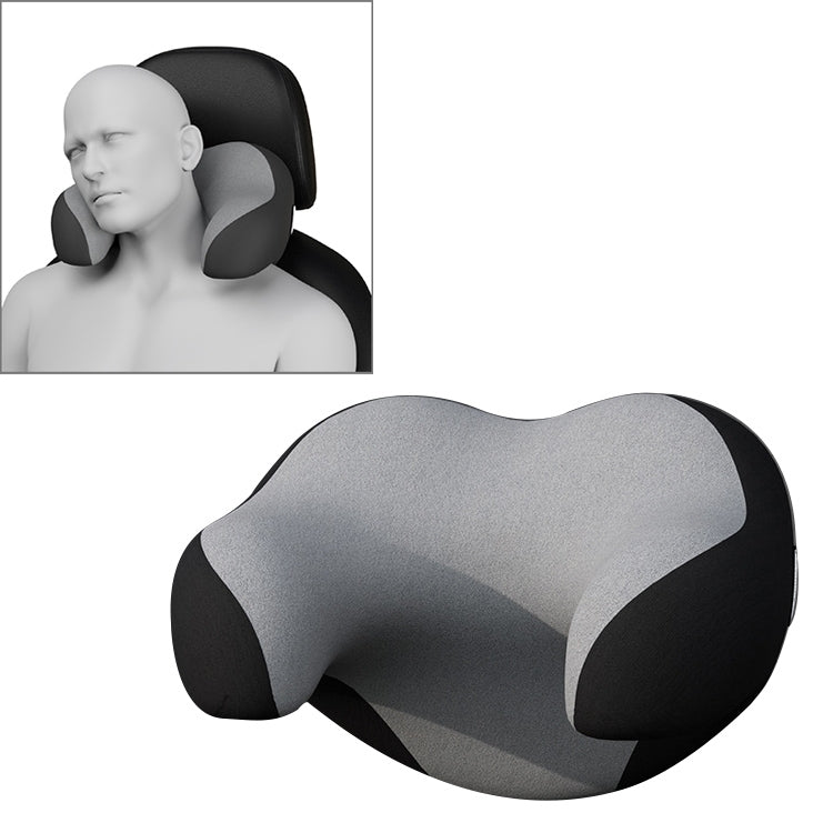 U-shaped Car Headrest Car Memory Foam Neck Pillow(Black Gray) - Seat Accessories by PMC Jewellery | Online Shopping South Africa | PMC Jewellery | Buy Now Pay Later Mobicred