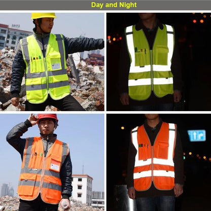 Multi-pockets Safety Vest Reflective Workwear Clothing, Size:XXL-Chest 130cm(Blue) - Reflective Safety Clothing by PMC Jewellery | Online Shopping South Africa | PMC Jewellery | Buy Now Pay Later Mobicred