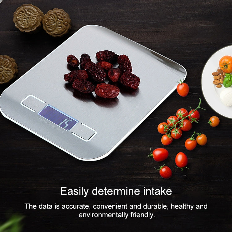 BOH-2012 Digital Multi-function Stainless Steel Food Kitchen Scale with LCD Display, Specification: 5kg/1g (Silver) - Kitchen Scales by PMC Jewellery | Online Shopping South Africa | PMC Jewellery | Buy Now Pay Later Mobicred