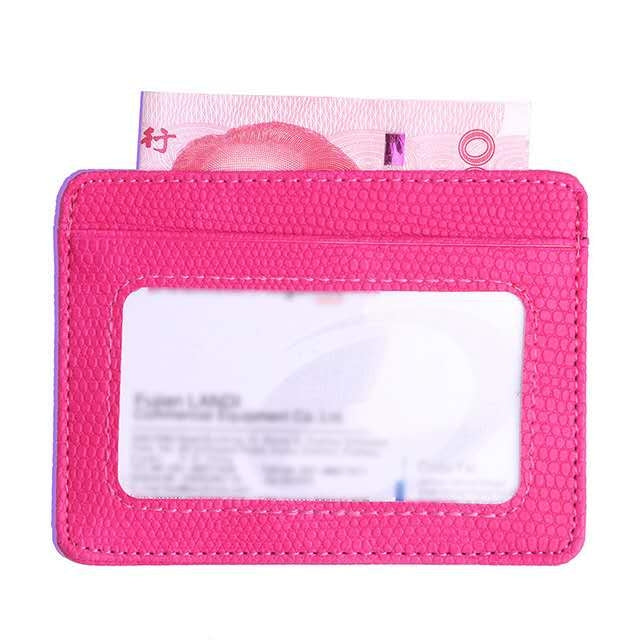 Lizard Pattern PU Leather Bank Card Set Card Package(Pink) - Card & Passport Bags by PMC TechLife | Online Shopping South Africa | PMC TechLife | Buy Now Pay Later Mobicred