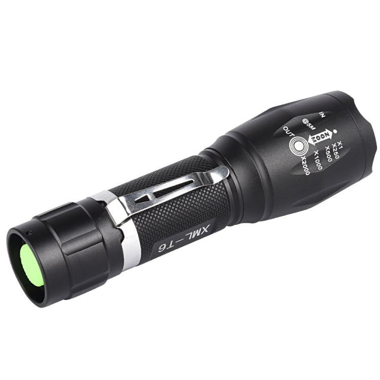 T02 Pen Clip Mini Flashlight T6 Telescopic Zoom Led Flashlight Outdoor Waterproof Long Shot Glare Flashlight - Mini Flashlight by PMC Jewellery | Online Shopping South Africa | PMC Jewellery