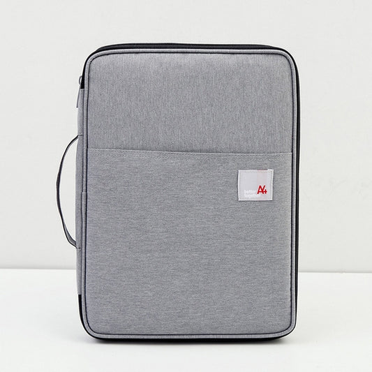 Multi-functional A4 Document Bags Portable Waterproof Oxford Cloth Storage Bag for Notebooks，Size: 33cm*24*3.5cm(Light Gray) - Other by PMC Jewellery | Online Shopping South Africa | PMC Jewellery | Buy Now Pay Later Mobicred