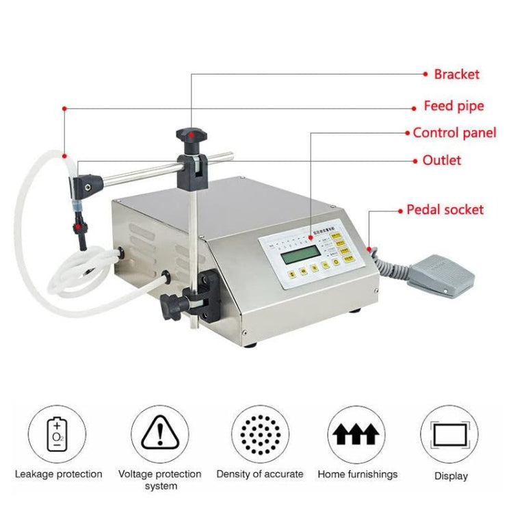 Mini Portable Electric Digital Control Pump Liquid Filling Machine LCD Display Milk Bottles Filler 220V - Drinking Tools by PMC Jewellery | Online Shopping South Africa | PMC Jewellery