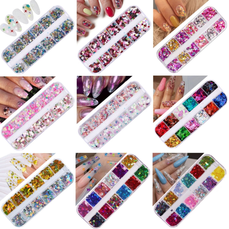 2 PCS Nail Art Butterfly Laser Symphony Sequins, Specification:04 - Nail Stickers by PMC Jewellery | Online Shopping South Africa | PMC Jewellery | Buy Now Pay Later Mobicred