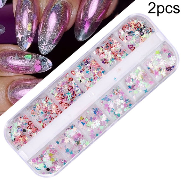 2 PCS Nail Art Butterfly Laser Symphony Sequins, Specification:05 - Nail Stickers by PMC Jewellery | Online Shopping South Africa | PMC Jewellery | Buy Now Pay Later Mobicred