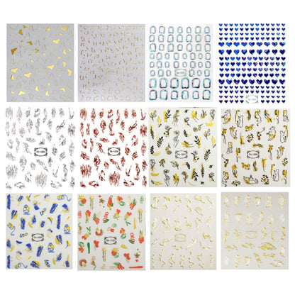 TH-1100 10pcs Frosted Transparent Back Adhesive Bronzing Smudged Nail Art Sticker - Nail Stickers by PMC Jewellery | Online Shopping South Africa | PMC Jewellery | Buy Now Pay Later Mobicred