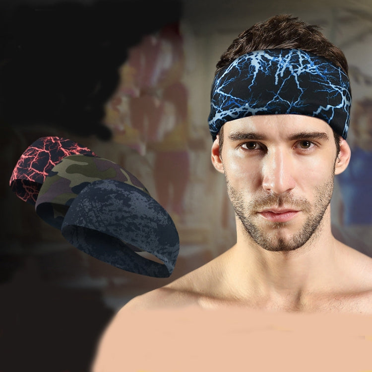 Absorbent Cycling Yoga Sport Sweat Headband Men Sweatband For Men and Women Yoga Hair Bands Head Sweat Bands Sports Safety(Graffiti) - Sweatband by PMC Jewellery | Online Shopping South Africa | PMC Jewellery