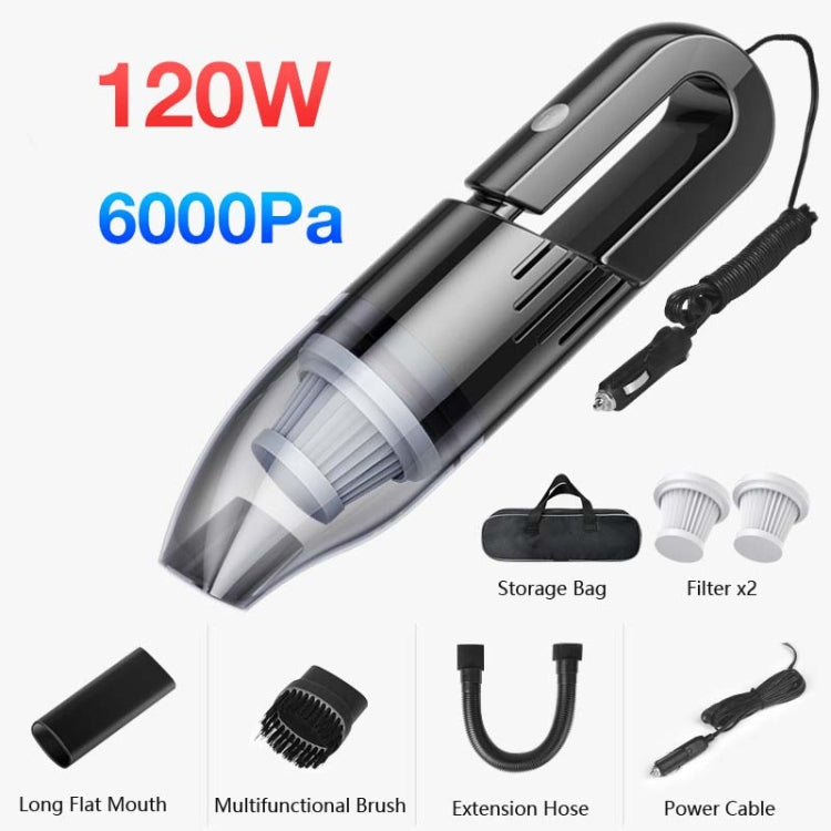 120W Car Vacuum Cleaner Car Small Mini Internal Vacuum Cleaner, Specification:Wired, Style:With 2 PCS Filter Element+Storage Bag - Vacuum Cleaner by PMC Jewellery | Online Shopping South Africa | PMC Jewellery | Buy Now Pay Later Mobicred