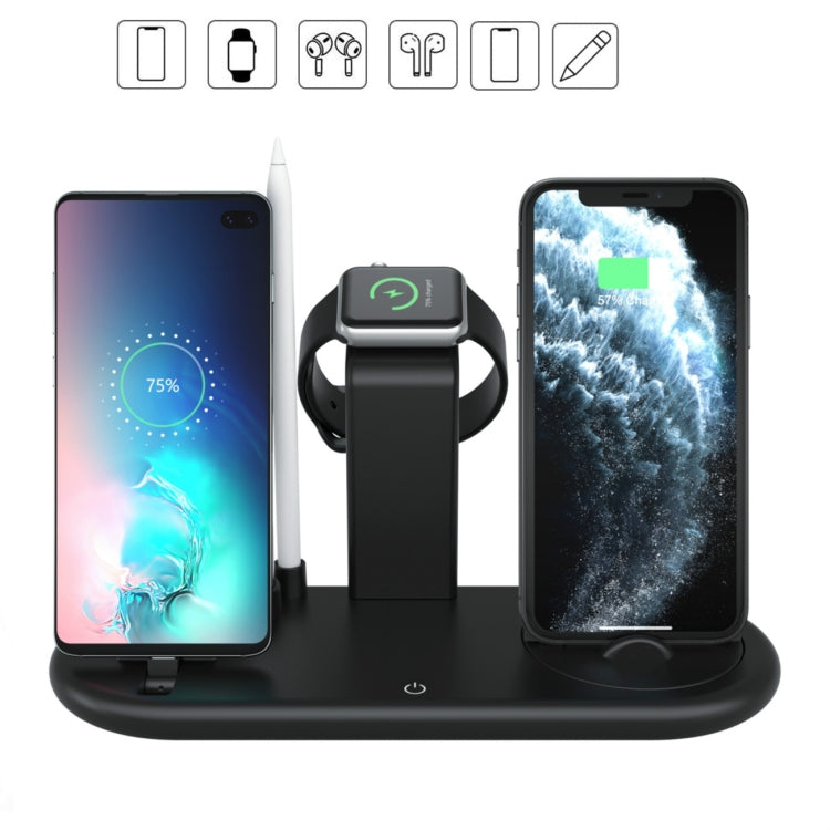 HQ-UD20 Mobile Phone Watch Multi-Function Charging Stand Wireless Charger for Phones & Apple Watch & Airpods(Black) - Wireless Charger by PMC Jewellery | Online Shopping South Africa | PMC Jewellery