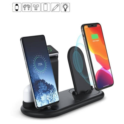 HQ-UD20 Mobile Phone Watch Multi-Function Charging Stand Wireless Charger for Phones & Apple Watch & Airpods(Black) - Wireless Charger by PMC Jewellery | Online Shopping South Africa | PMC Jewellery