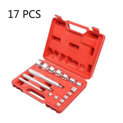 17 In 1 Small Aluminum Alloy Bearing Disassembly Tool Bearing Installation Extractor(Red) - Hand Tool Sets by PMC Jewellery | Online Shopping South Africa | PMC Jewellery | Buy Now Pay Later Mobicred