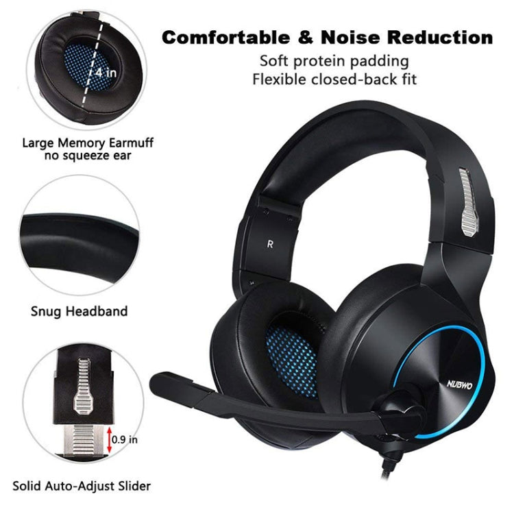 NUBWO N11 Gaming Subwoofer Headphone with Mic, Style:Single 3.5mm(Black and Red) - Multimedia Headset by NUBWO | Online Shopping South Africa | PMC Jewellery | Buy Now Pay Later Mobicred