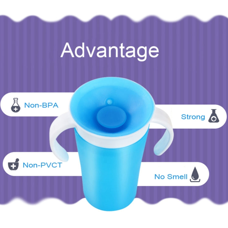 360 Degrees Rotated Baby Learning Drinking Cup With Double Handle Flip(Green) - Cups & Silicone Nipple by PMC TechLife | Online Shopping South Africa | PMC TechLife | Buy Now Pay Later Mobicred