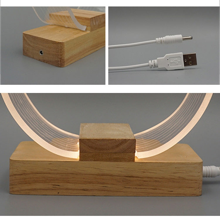 USB Acrylic Ring Table Lamp Night Light - Bedside Light by PMc TechLife | Online Shopping South Africa | PMc TechLife | Buy Now Pay Later Mobicred