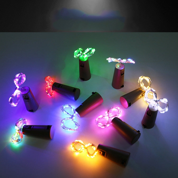 10 PCS LED Wine Bottle Cork Copper Wire String Light IP44 Waterproof Holiday Decoration Lamp, Style:2m 20LEDs(Green Light) - Holiday Lights by PMC Jewellery | Online Shopping South Africa | PMC Jewellery | Buy Now Pay Later Mobicred