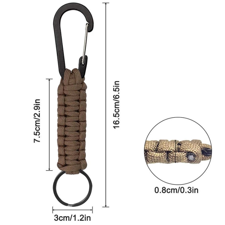 Outdoor Multifunctional Nylon Umbrella Rope Carabiner Key Chain(Deep Blue) - free shipping - PMc TechLife - Order now!