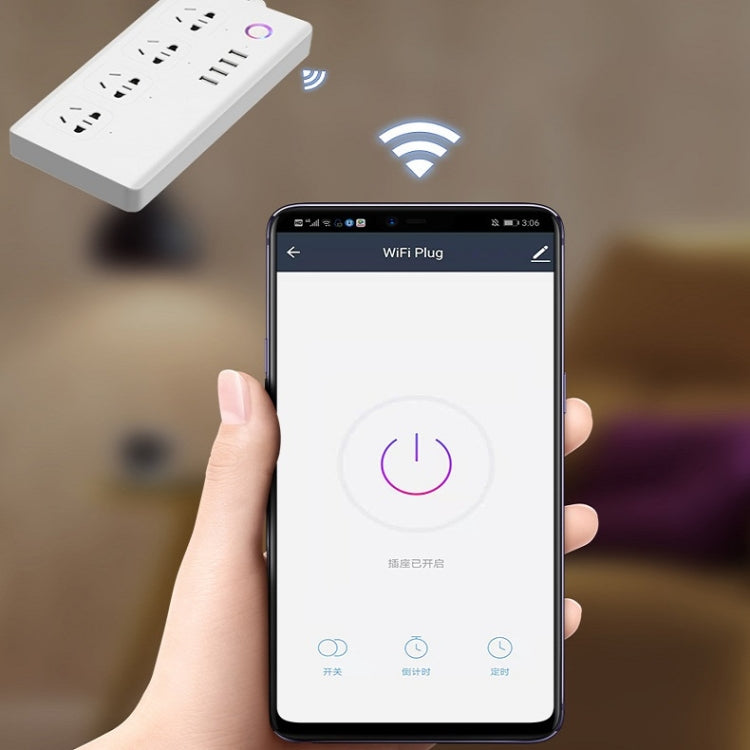 Home Office Wifi Mobile Phone Remote Control Timer Switch Voice Control Power Strip, Line length: 1.5m(EU Plug) - Smart Socket by PMC Jewellery | Online Shopping South Africa | PMC Jewellery | Buy Now Pay Later Mobicred