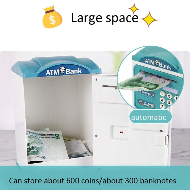 Simulation Password Fingerprint Sensor Unlocking Money Box Automatic Roll Money Safe ATM Piggy Bank(Blue) - Piggy Banks by PMc TechLife | Online Shopping South Africa | PMc TechLife | Buy Now Pay Later Mobicred