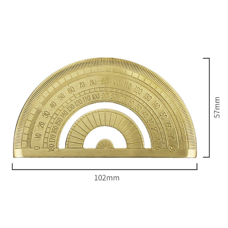 Brass Retro Drawing Ruler Measuring Tools, Model: 0-180 Degree Protractor - Rulers by PMC TechLife | Online Shopping South Africa | PMC TechLife