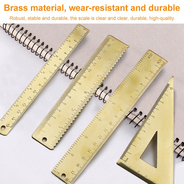 Brass Retro Drawing Ruler Measuring Tools, Model: 0-180 Degree Protractor - Rulers by PMC TechLife | Online Shopping South Africa | PMC TechLife