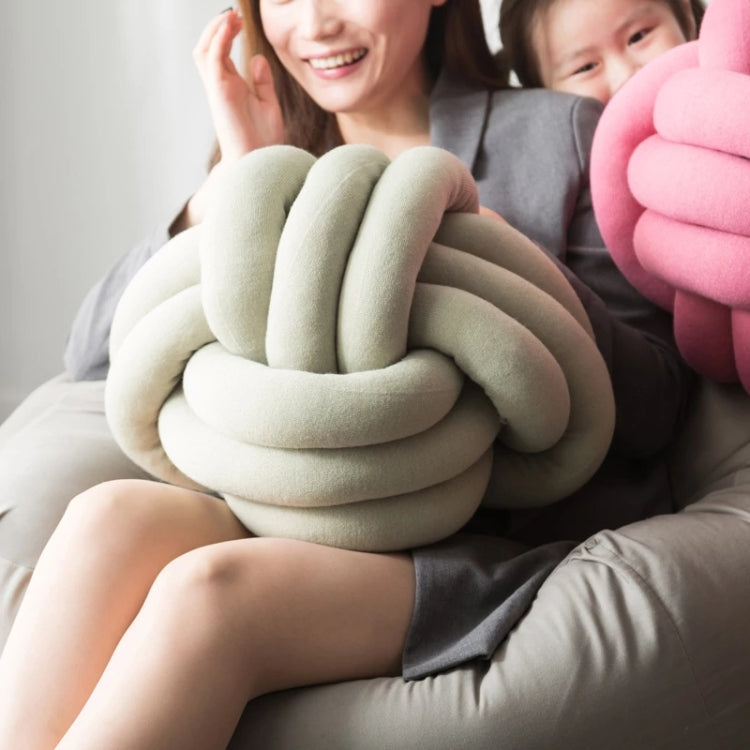 Hand-Made Knotted Ball Pillow, Size: Diameter: 25~30cm(Dark Gray) - Cushions & Pillows by PMC TechLife | Online Shopping South Africa | PMC TechLife | Buy Now Pay Later Mobicred