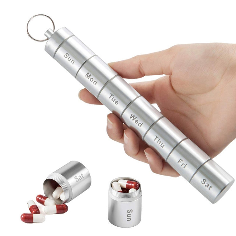 Sealed Waterproof 7 Days Split Aluminum Alloy Metal Pill Box - free shipping - PMC TechLife - Order now!