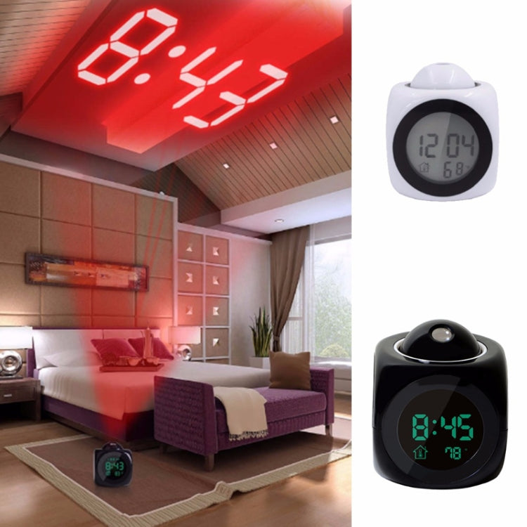 Multi-function LED Projection Alarm Clock Voice Talking Clock, Specification:Black + USB cable - Wall Clock by PMc TechLife | Online Shopping South Africa | PMc TechLife | Buy Now Pay Later Mobicred