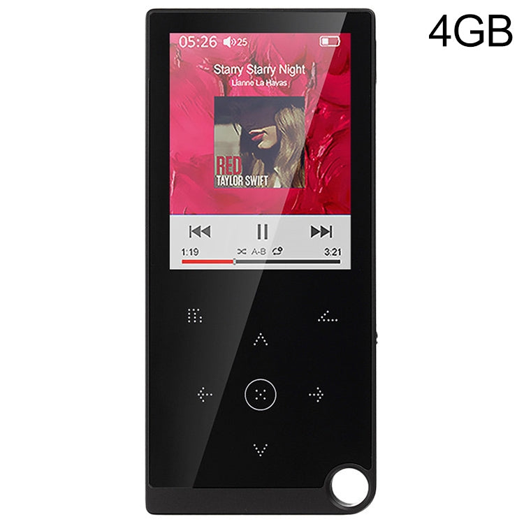 E05 2.4 inch Touch-Button MP4 / MP3 Lossless Music Player, Support E-Book / Alarm Clock / Timer Shutdown, Memory Capacity: 4GB without Bluetooth(Black) - MP4 Player by PMC Jewellery | Online Shopping South Africa | PMC Jewellery | Buy Now Pay Later Mobicred