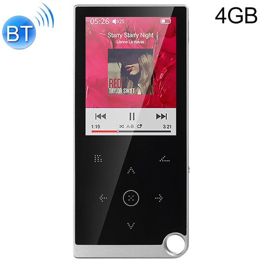 E05 2.4 inch Touch-Button MP4 / MP3 Lossless Music Player, Support E-Book / Alarm Clock / Timer Shutdown, Memory Capacity: 4GB Bluetooth Version(Silver Grey) - MP4 Player by PMC Jewellery | Online Shopping South Africa | PMC Jewellery | Buy Now Pay Later Mobicred