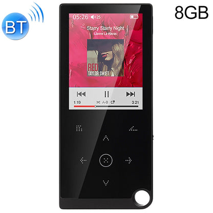 E05 2.4 inch Touch-Button MP4 / MP3 Lossless Music Player, Support E-Book / Alarm Clock / Timer Shutdown, Memory Capacity: 8GB Bluetooth Version(Black) - MP4 Player by PMC Jewellery | Online Shopping South Africa | PMC Jewellery | Buy Now Pay Later Mobicred